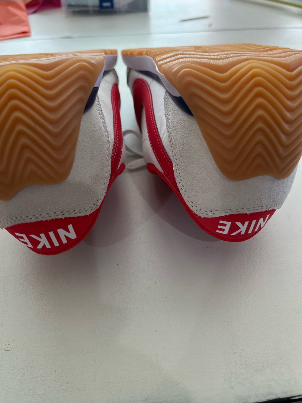 Nike White Sneakers with Red Accents - Picture 9 of 9